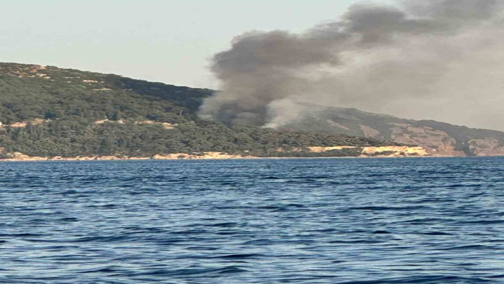 B&uuml;y&uuml;kada&rsquo;da plajda yangın paniği
