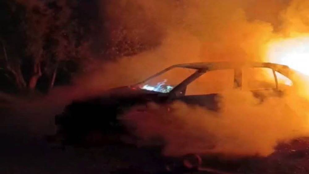 Hatay&rsquo;da otomobil alevlere teslim oldu
