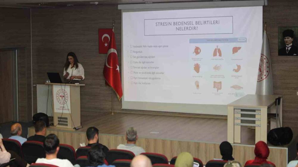 Bayburt İl Sağlık M&uuml;d&uuml;rl&uuml;ğ&uuml;nden personele stres y&ouml;netimi eğitimi
