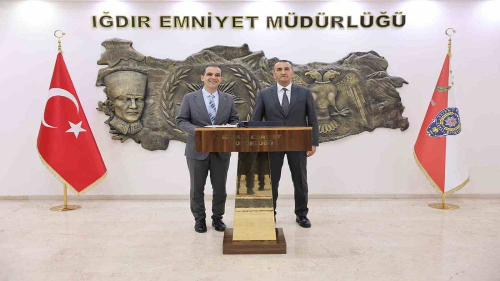Emniyet M&uuml;d&uuml;r&uuml; Erarslan Er, Vali Taşolar&rsquo;ı ağırladı
