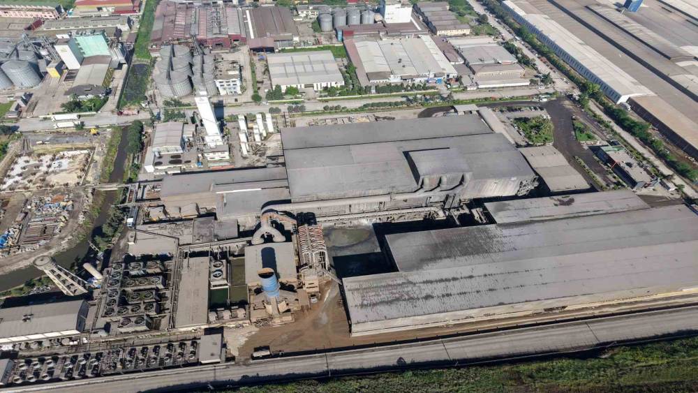 Samsun&rsquo;da 3 iş&ccedil;inin hayatını kaybettiği fabrika havadan g&ouml;r&uuml;nt&uuml;lendi
