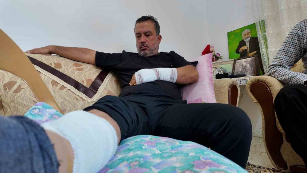 Sahipli k&ouml;peğin saldırdığı adam feci şekilde yaralandı
