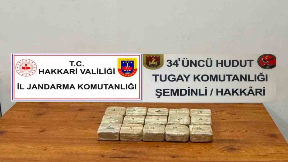 Hakkari-İran sınırında 7 kilo 720 gram eroin ele ge&ccedil;irildi
