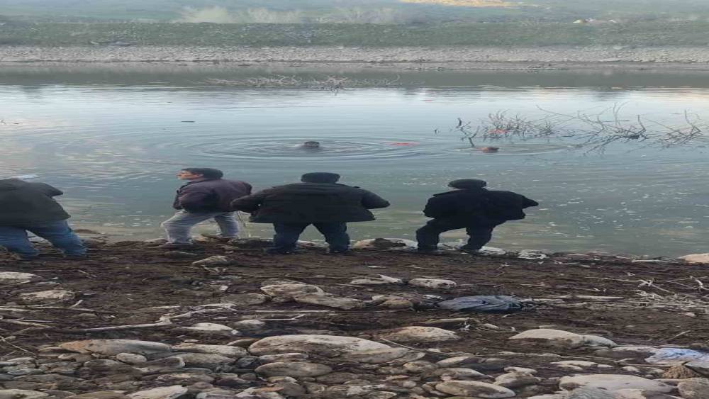 Baraj g&ouml;l&uuml;ne u&ccedil;an otomobildeki s&uuml;r&uuml;c&uuml;y&uuml; ekipler kurtardı
