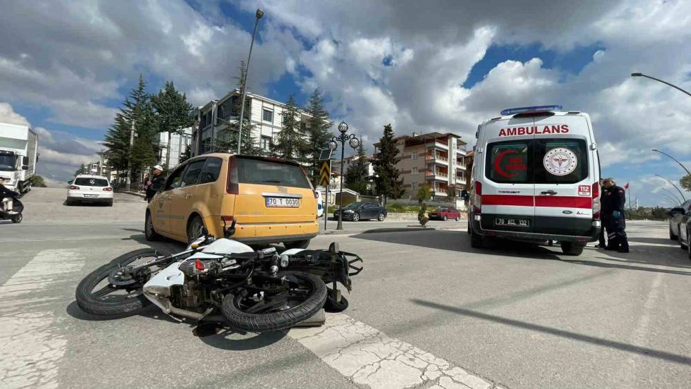 Karaman&rsquo;da motosiklet kazası: 1 yaralı
