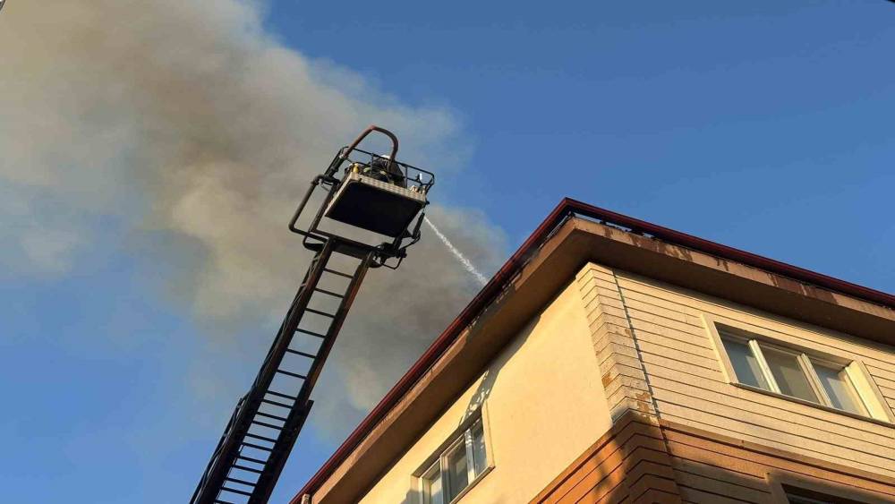 Muratlı&rsquo;da &ccedil;atı yangını

