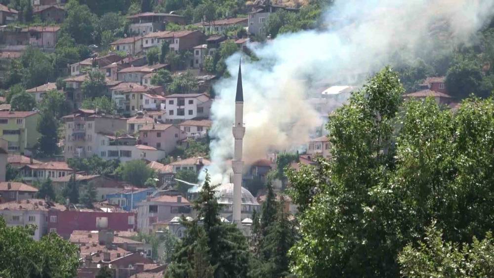 Elmas nineyi yangından itfaiyeciler kurtardı
