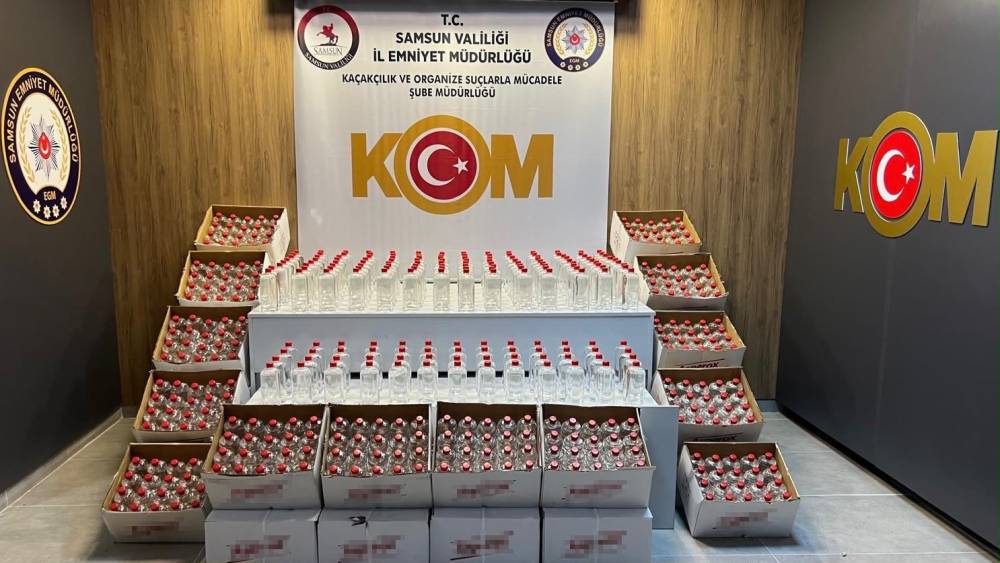 Samsun&rsquo;da 1 ton 160 litre ka&ccedil;ak etil alkol ele ge&ccedil;irildi
