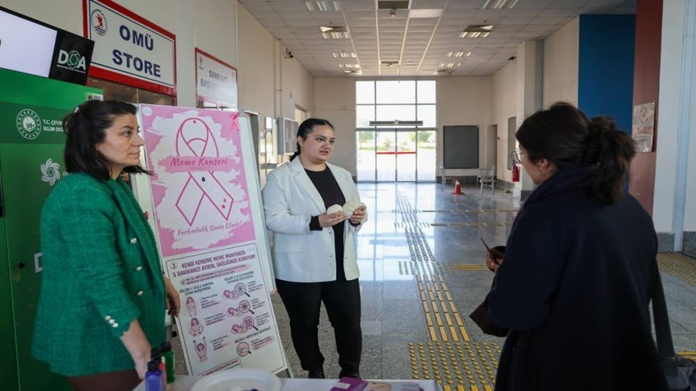 OM&Uuml;&rsquo;de kadın kanserlerine y&ouml;nelik farkındalık etkinliği
