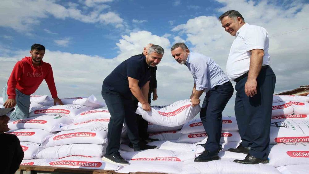 Sincan Belediyesi&rsquo;nden &ccedil;ift&ccedil;ilere buğday tohumu desteği
