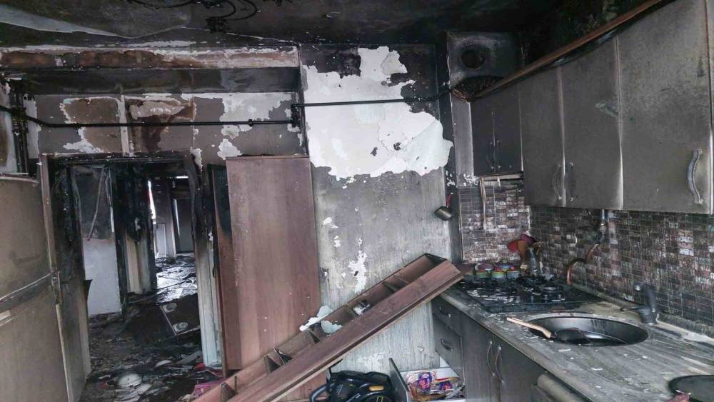 Samsun&rsquo;da apartman dairesi k&uuml;le d&ouml;nd&uuml;
