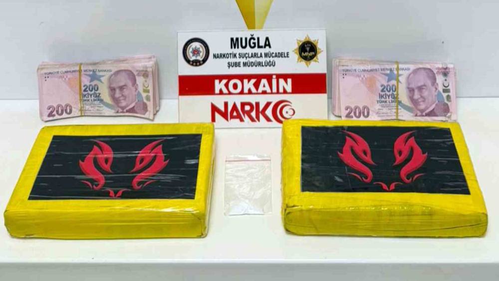 Muğla&rsquo;da 2 kilo kokain ele ge&ccedil;irildi
