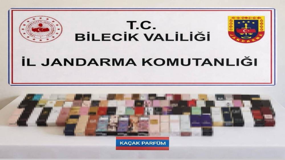Bilecik&rsquo;te 300 bin liralık ka&ccedil;ak parf&uuml;m ele ge&ccedil;irildi
