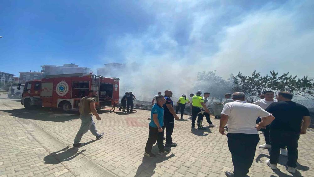 Tekirdağ&rsquo;da arazide başlayan yangın ara&ccedil;lara sı&ccedil;radı
