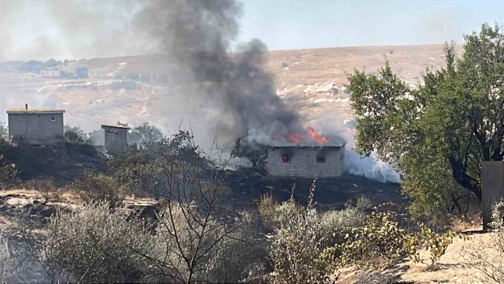 Otluk alanda başlayan yangın bağ evlerine sı&ccedil;radı: 7 bağ evi kullanılamaz hale geldi
