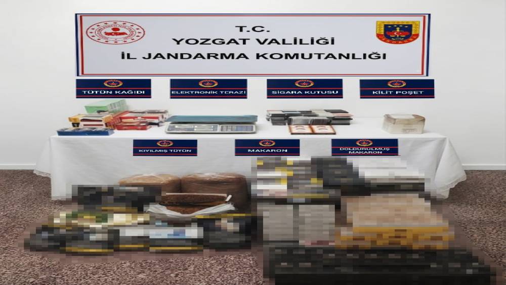 Yozgat&rsquo;ta ka&ccedil;ak t&uuml;t&uuml;n operasyonunda 34 bin makaron ele ge&ccedil;irildi
