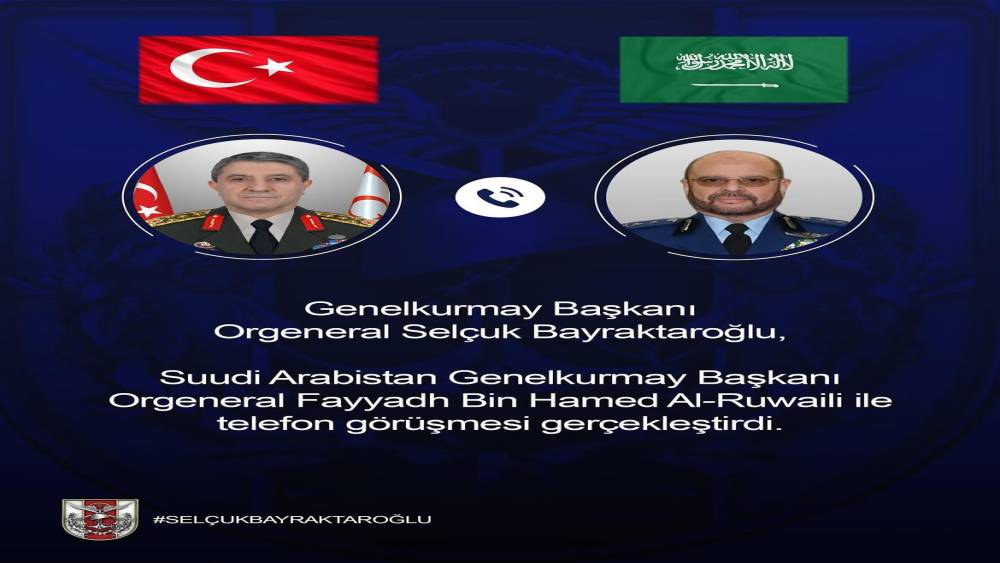 Genelkurmay Başkanı Bayraktaroğlu, Suudi Arabistan Genelkurmay Başkanı Al-Ruwaili ile g&ouml;r&uuml;şt&uuml;
