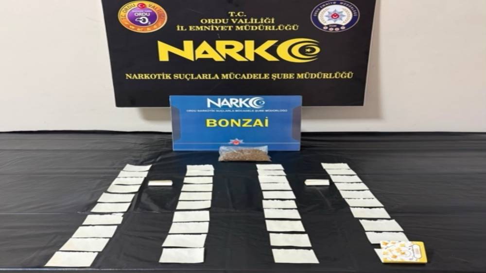 Ordu&rsquo;da 1 haftada uyuşturucudan 5 tutuklama
