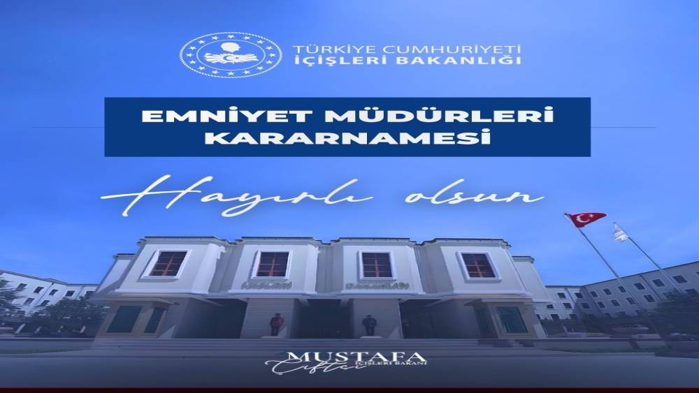Bakan &Ccedil;ift&ccedil;i: "Yeni atanan emniyet m&uuml;d&uuml;rlerimize başarılar diliyorum"
