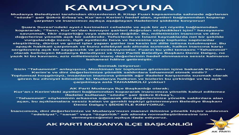 &rsquo;Şuara Suresi&rsquo;yle ilgili a&ccedil;ıklamaları nedeniyle Ş&uuml;kr&uuml; Erbaş ile Başkan Dalgı&ccedil;&rsquo;a b&uuml;y&uuml;k tepki
