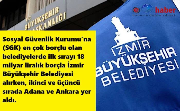 2025&rsquo;te en bor&ccedil;lu belediye 18 milyar 100 milyon lira ile İzmir B&uuml;y&uuml;kşehir Belediyesi oldu