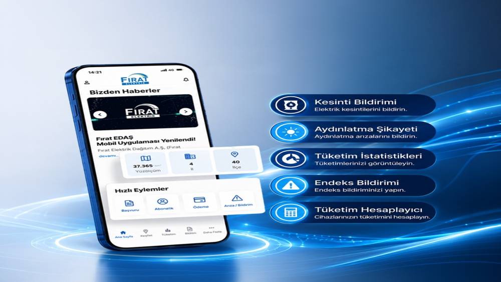 Fırat EDAŞ mobil uygulamasını yeniledi
