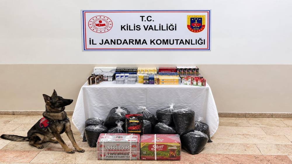 Kilis&rsquo;te 750 paket ka&ccedil;ak sigara ve 60 kilo ka&ccedil;ak &ccedil;ay ele ge&ccedil;irildi
