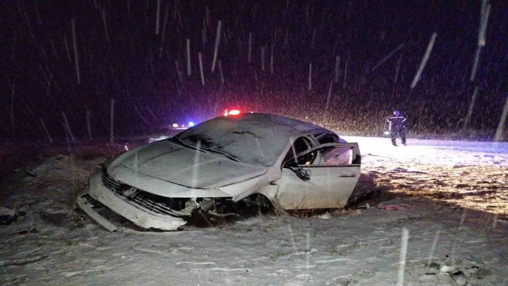 &Ccedil;orum&rsquo;da kar yağışı kazayı beraberinde getirdi: 7 yaralı
