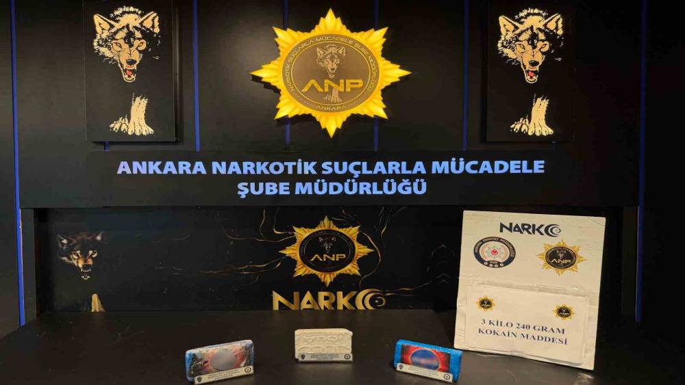 Ankara&rsquo;da uyuşturucu operasyonu: 3 kilo 240 gram kokain ele ge&ccedil;irildi
