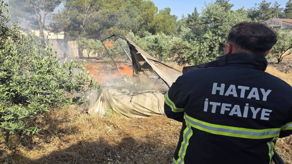 Hassa&rsquo;da bah&ccedil;e yangını
