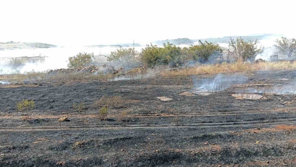 Antalya&rsquo;da otluk alan yangını itfaiye ekiplerince s&ouml;nd&uuml;r&uuml;ld&uuml;
