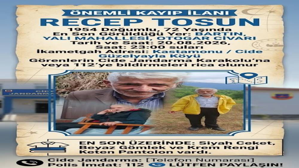 Bartın&rsquo;da ekipler kayıp şahıs i&ccedil;in alarma ge&ccedil;ti
