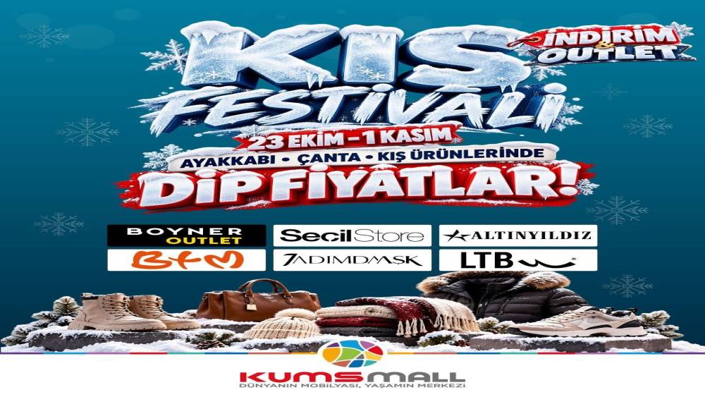 Kumsmall&rsquo;da Kış Festivali başladı, indirimler koridorlara taştı
