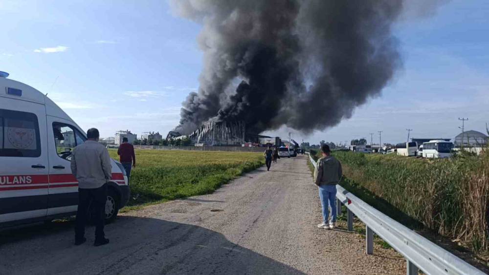 Antalya&rsquo;da patates &uuml;retim tesisinde yangın
