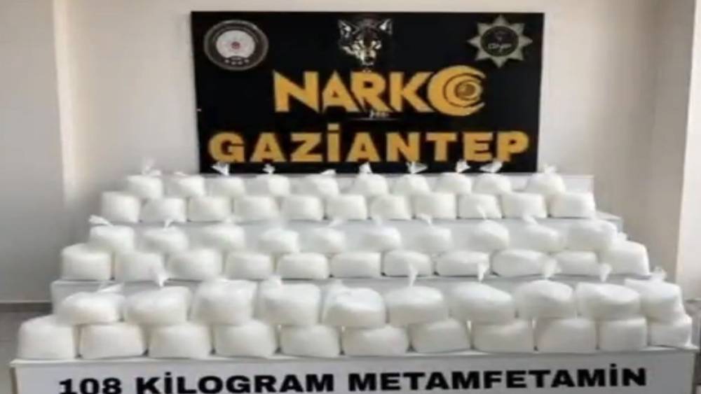 Gaziantep&rsquo;te 108 kilo uyuşturucu ele ge&ccedil;irildi: 1 g&ouml;zaltı

