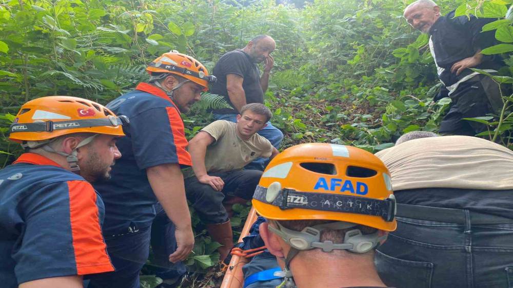 İlkel teleferik kazası: 1 yaralı
