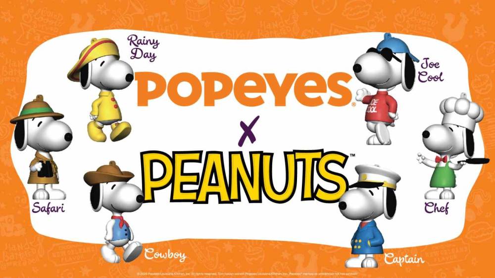 Popeyes, Snoopy&rsquo;yi altı farklı karakteriyle &ccedil;ocuk men&uuml;s&uuml;ne taşıdı
