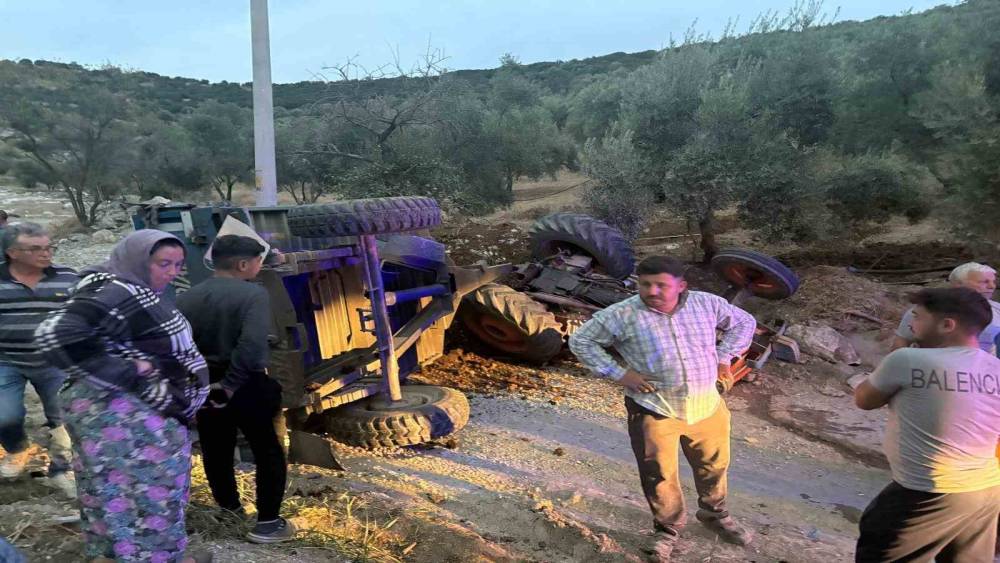 Bozdoğan&rsquo;da trakt&ouml;r devrildi: 1 yaralı
