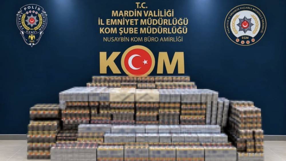 Mardin&rsquo;de 22 bin 50 paket ka&ccedil;ak sigara ele ge&ccedil;irildi
