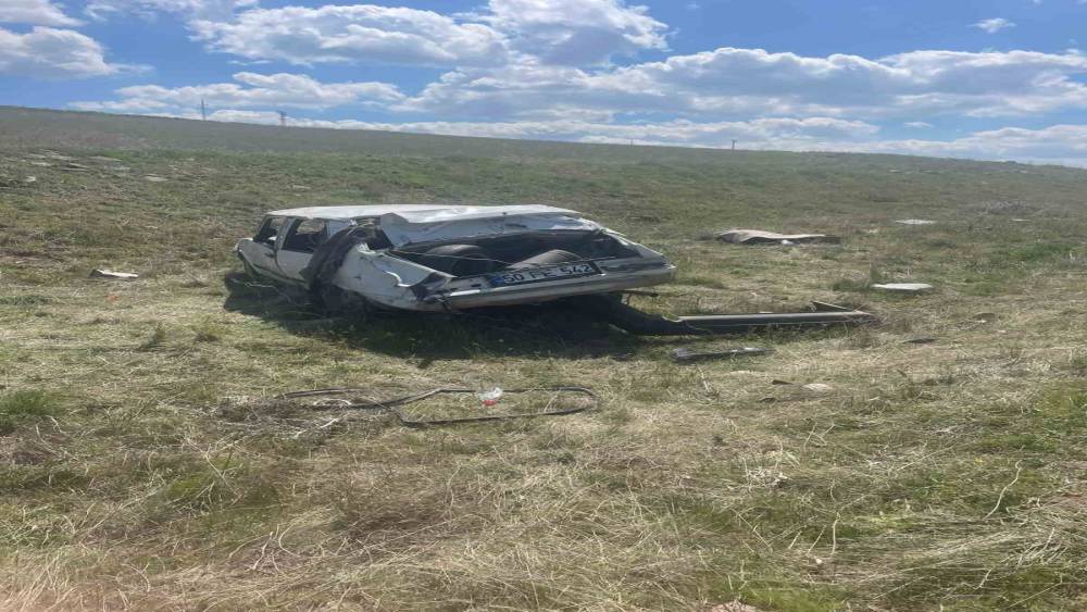 Nevşehir&rsquo;de otomobil takla attı: 1 yaralı
