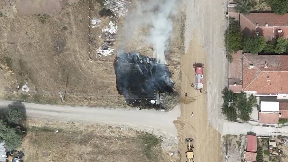 &Ccedil;ankırı&rsquo;da &ccedil;ıkan arazi yangınını itfaiye s&ouml;nd&uuml;rd&uuml;
