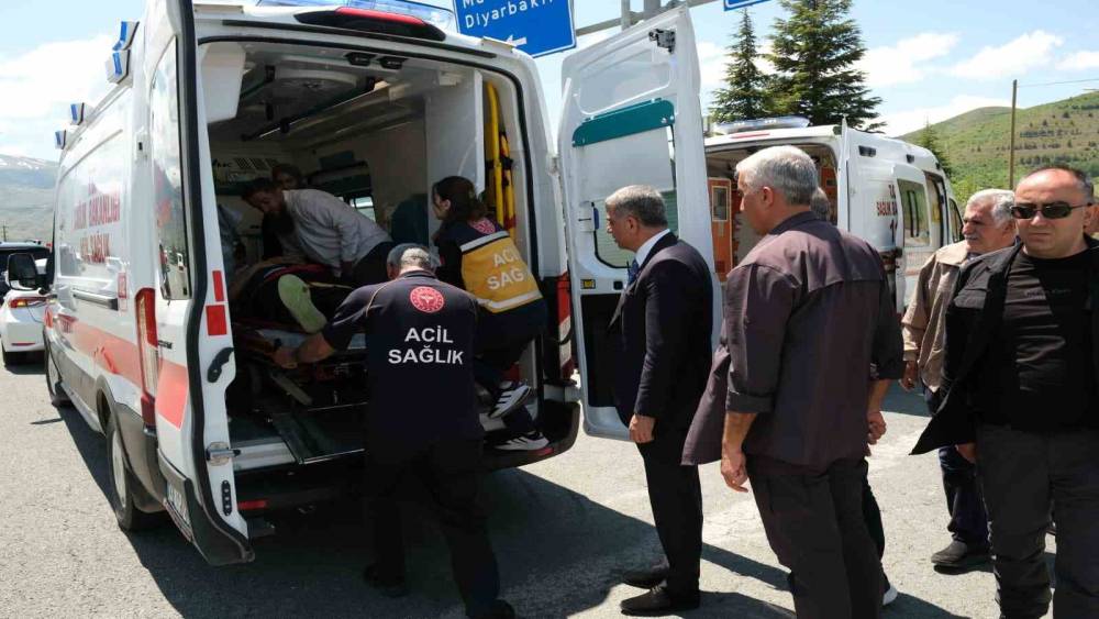 Elazığ&rsquo;da otomobil aydınlatma direğine &ccedil;arptı: 1&rsquo;i bebek 4 yaralı
