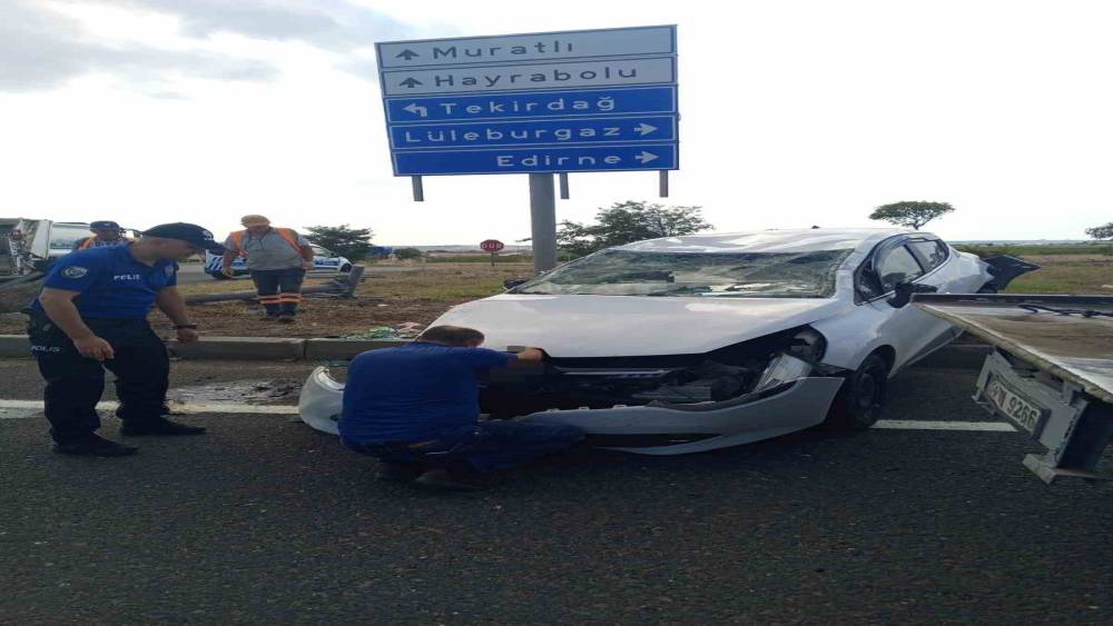 Tekirdağ&rsquo;da trafik kazası: 2 yaralı
