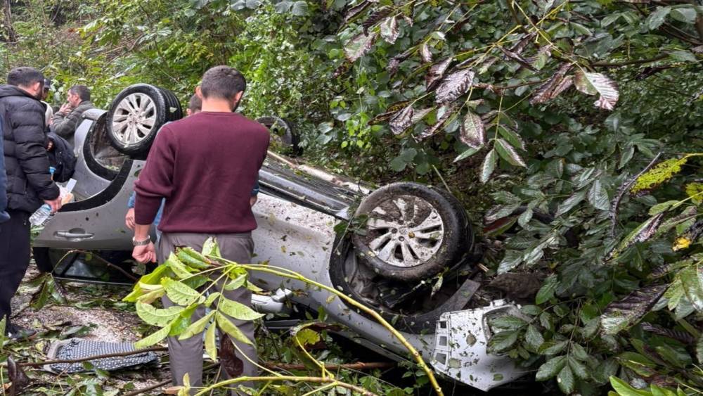 Ordu&rsquo;da kontrolden &ccedil;ıkan otomobil devrildi: 1 yaralı
