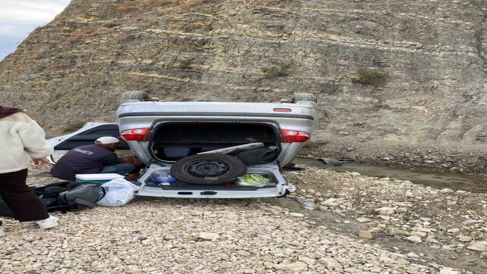 Tekirdağ&rsquo;da otomobil takla attı: 2 yaralı
