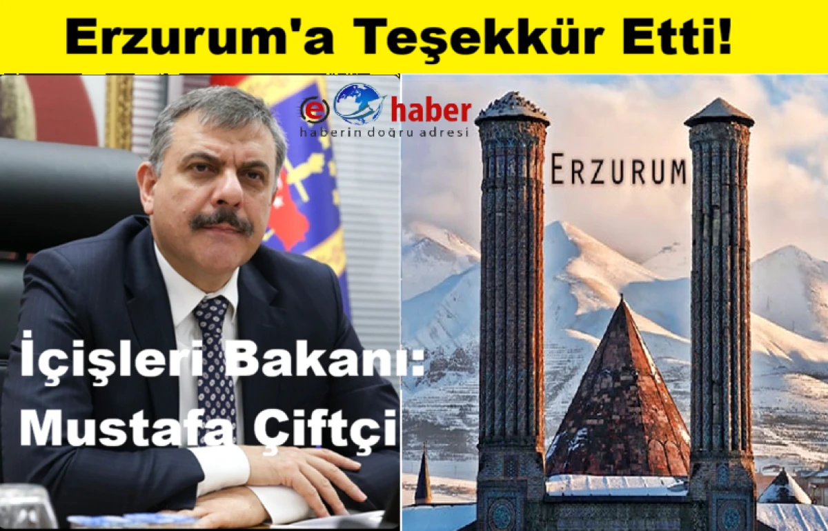 Bakan &Ccedil;ift&ccedil;i&rsquo;den Erzurum&rsquo;a Veda Mesajı