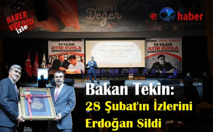 Bakan Tekin: &ldquo;İmam Hatiplerin &uuml;&ccedil;&uuml;nc&uuml; kurucusu Cumhurbaşkanımız Erdoğan&rsquo;dır&rdquo;