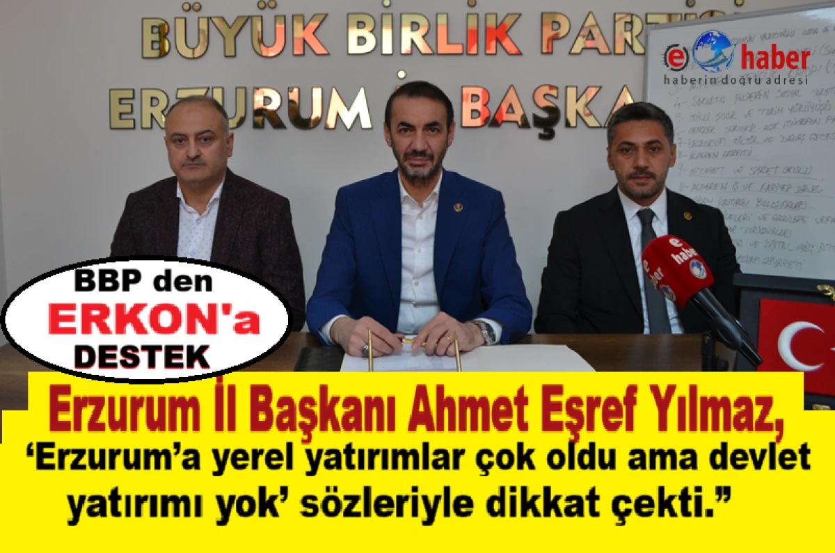BBP Erzurum İl Başkanı Yılmaz:Yeni Y&ouml;netimini Basına A&ccedil;ıkladı