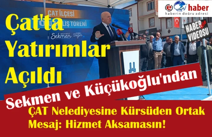 Sekmen'den &Ccedil;at'ta net mesaj: Hizmetin mazereti olmaz
