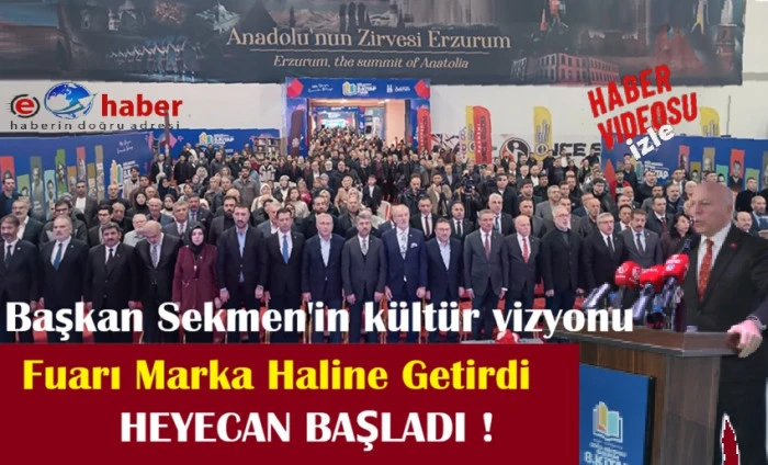 Sekmen'in k&uuml;lt&uuml;r yatırımı 8.Erzurum Kitap Fuarı ş&ouml;leni başladı